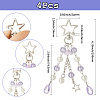 4Pcs Acrylic & ABS Plastic Pearl Jellyfish Pendant Decorations KEYC-SP0001-32C-2