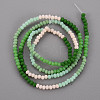 Opaque 7 Colors Frosted Glass Beads Strands LS-FGLA-T002-02A-A02-1
