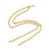 Brass M Pendant Cable Chain Necklace Making KK-U020-01G-1