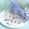 100Pcs Flat Round Stainless Steel Stud Earring Settings STAS-SP0001-61C-P-4