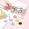 40Pcs 8 Colors Alloy Enamel Pendants ENAM-FS0002-06-7