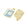 Golden Plated Alloy Enamel Pendants ENAM-Z017-12G-01-2