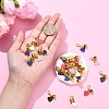 30Pcs 6 Style Alloy Enamel Heart with Smiling Face Pendant Decorations HJEW-YW00177-4