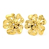 304 Stainless Steel Flower Stud Earrings for Women EJEW-U023-04G-03-2