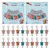 Alloy Enamel Sea Turtle with Number Pendant Locking Stitch Markers HJEW-PH01859-1