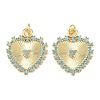 Brass Micro Pave Cubic Zirconia Pendants KK-L275-71B-G-1
