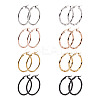304 Stainless Steel Hoop Earrings EJEW-TA0001-05-2