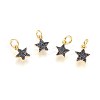 Brass Micro Pave Cubic Zirconia Charms X-ZIRC-G150-15A-1