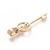 304 Stainless Steel Initial Pendants STAS-D019-09E-G-2
