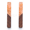 Transparent Resin & Walnut Wood Big Pendants RESI-N025-034-A05-1