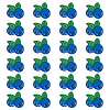 24Pcs Blueberry Computerized Embroidery Cloth Iron On/Sew On Patches PATC-BC0001-24-1