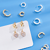 24Pcs 4 Style 201 Stainless Steel Huggie Hoop Earrings Findings STAS-DC0001-23-3