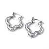 Non-Tarnish 304 Stainless Steel Flower Hoop Earrings for Women LS-EJEW-I284-13P-1