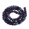 Transparent Electroplate Glass Beads Strands EGLA-Q132-6MM-01A-10-2