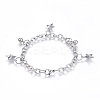 Tarnish Resistant 304 Stainless Steel Charm Bracelets LS-BJEW-G544-28P-3