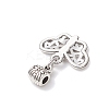 8Pcs 8 Styles Alloy Butterfly European Dangle Charms PALLOY-JF03874-5