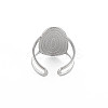 Non-Tarnish 304 Stainless Steel Oval Wide Open Cuff Ring for Women LS-RJEW-S405-172P-2