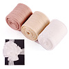 3 Rolls 3 Colors Wrinkle Polyester Ribbon OCOR-TA0002-98C-2