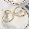 304 Stainless Steel Hollow Heart Stud Earrings EJEW-K268-55G-3