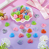 100Pcs Printed Opaque Resin Cabochons CRES-TA0001-71-5