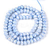 Anti-Tarnish Electroplate Rondelle Glass Beads Strands EGLA-T021-6mm-17-09-2