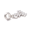 304 Stainless Steel European Dangle Charms STAS-I192-06P-2