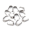 Non-Tarnish 304 Stainless Steel Snap on Bails X-STAS-R048-13x9mm-5
