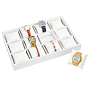 12-Slot MDF Covered with PU Leather Watch Organizer Trays AJEW-WH0348-718A-1