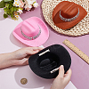3Pcs 3 Colors Non-woven Fabric with Rhinestones and Iron Alligator Hair Clips AJEW-NB0008-69-3