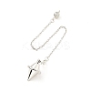 Brass Cable Chain Pointed Dowsing Pendulums HJEW-D004-04P-2