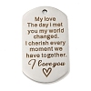 Non-Tarnish Valentine's Day 201 Stainless Steel Pendants STAS-L079-02P-08-1