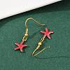 Ocean Series 304 Stainless Steel Enamel Dangle Earrings LS-EJEW-K017-01C-G-3