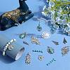 16Pcs 8 Styles Synthetic Turquoise Alloy Pendants FIND-SC0009-11-4