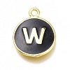Brass Enamel Pendants KK-H103-02W-G-1