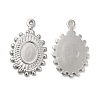 Non-Tarnish 304 Stainless Steel Pendant Cabochon Settings STAS-H214-11P-1