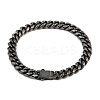 316 Surgical Stainless Steel Cuban Link Chain Bracelets BJEW-C125-12AS-2