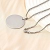 304 Stainless Steel Blank Pendant Necklaces NJEW-P329-04D-P-3