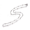 Non-Tarnish 304 Stainless Steel Cable Chains/Satellite Chains Necklaces NJEW-L159-07A-P-A-2