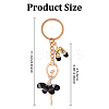 Alloy Crystal Rhinestone & Resin Ballet Dancer Girl Keychain KEYC-YW00228-01-4