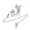 Natural Green Aventurine Dowsing Pendulums KK-F756-09G-2