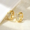 Brass Micro Pave Cubic Zirconia Hoop Earrings EJEW-D311-078G-3