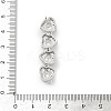 Brass Micro Pave Clear Cubic Zirconia Connector Charms KK-G526-17P-3