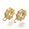Flat Round Rack Plating Brass Micro Pave Cubic Zirconia Tube Bails LS-KK-H508-09G-1
