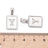 304 Stainless Steel Pave Shell Pendants STAS-G327-01P-Y-3