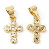 Rack Plating Brass Micro Pave Cubic Zirconia Pendants KK-R143-12G-2