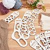 8Pcs 4 Styles Wood Sock Blockers for Knitting TOOL-NB0002-11-4