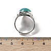Natural Banded Agate Adjustable Rings G-P560-03AS-16-5