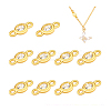 10Pcs 925 Sterling Silver Micro Pave Clear Cubic Zirconia Connector Charms STER-PH0004-14-6