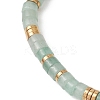 Natural Green Aventurine Beads Stretch Bracelet for Women BJEW-JB13215-02-3