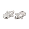 Tarnish Resistant 304 Stainless Steel Pendant Cabochons Settings STAS-A070-40P-2